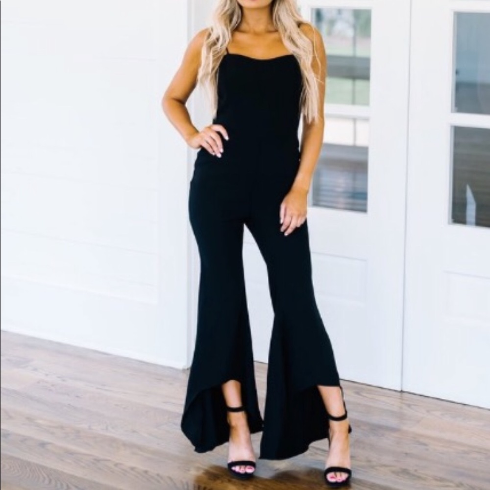 High Low Flared Jumpsuit These Three Boutique